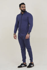 Tomy-Mockneck Warm-UP Blue Unisex Tracksuit